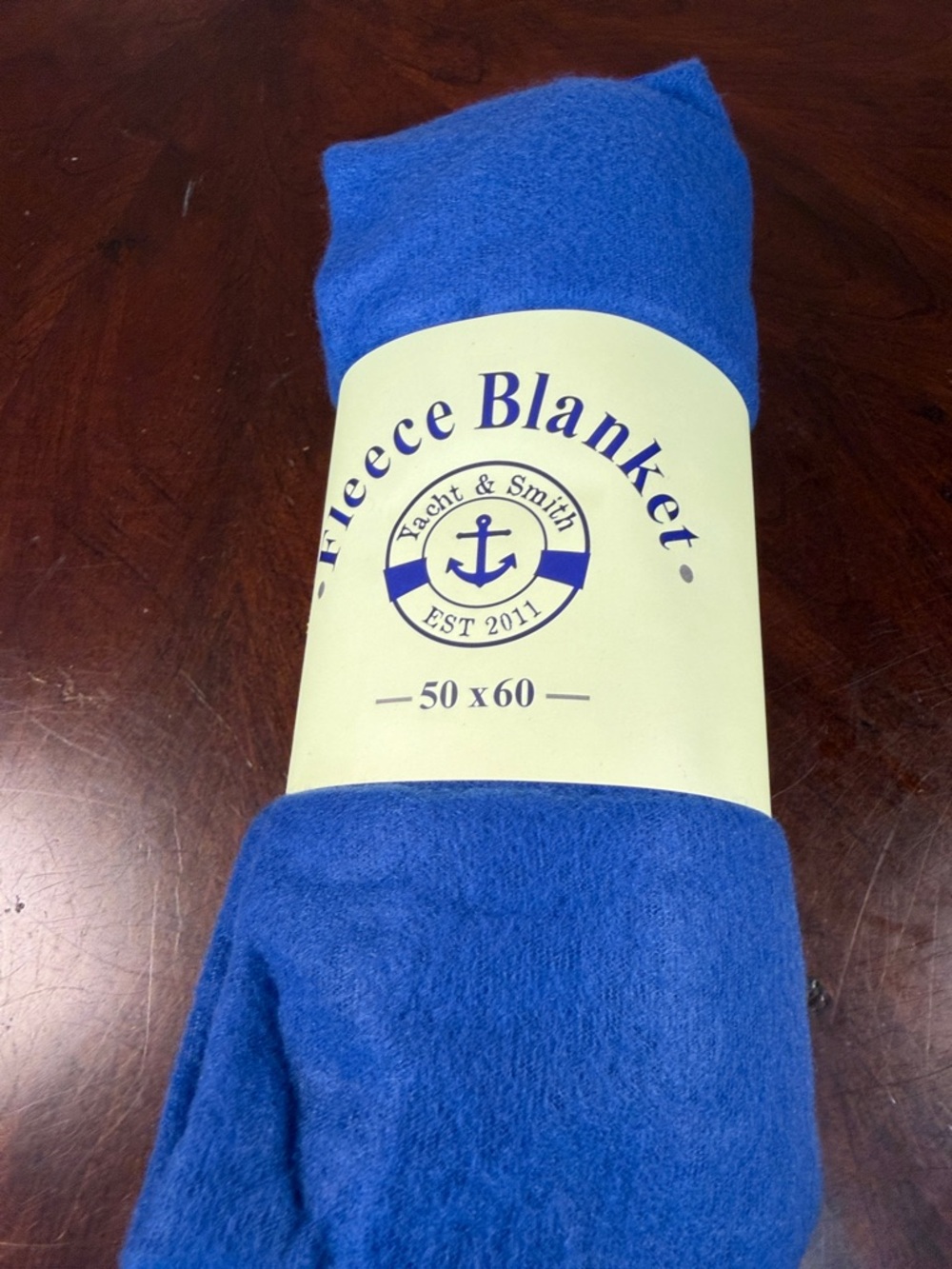 Yacht & Smith Blue Fleece Blanket - 50x60
